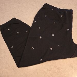 Peace Love World Black Joggers 2X